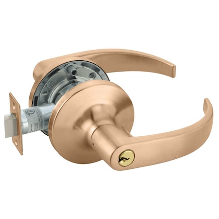 Yale Grade 1 Classroom Cylindrical Lock, Pacific Beach Lever, Conventional Cylinder, Satin Bronze Finish,  PB5408LN 612